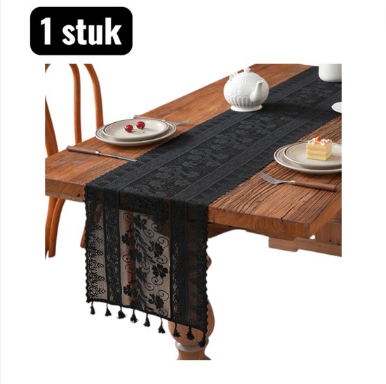 1 Stück Tischdecke Tischläufer Aus Spitze 30 X 260 Cm Spitze & Quasten Tischdekoration Für Ess Oder Couchtisch Luxuriöse Optik Cremeweiß