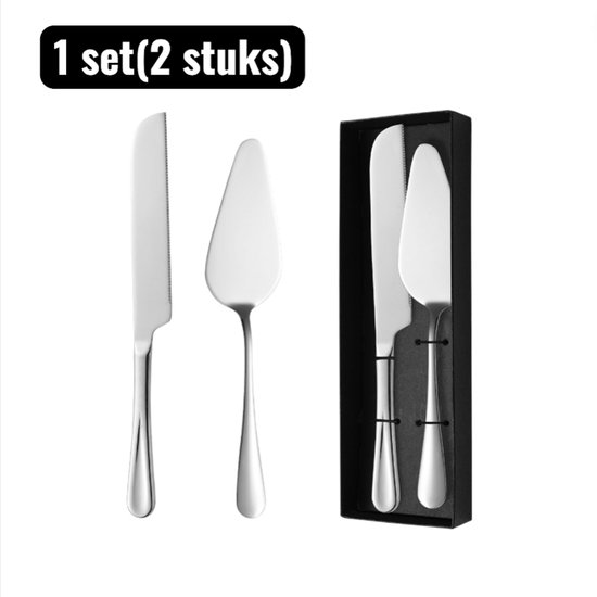 Set (2 Teilig) Tortenheber Pizzaheber Tortenmesser Und Spatelset Aus Edelstahl Tortenschneider Mit Langem Griff Und Transferspatel Backutensilien