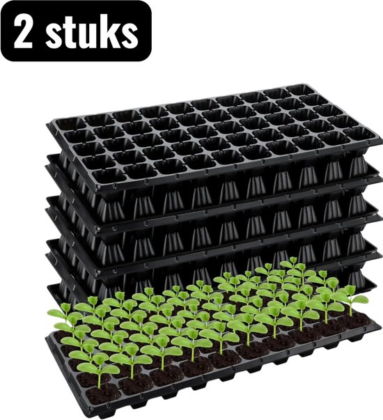 2 Stück Anzuchtkästen Für Gemüse Und Kräuter 50 Zellen Je 150 G Robust Für Den Anbau Im Freien, Auch Für Kleine Anbauflächen Für Stecklinge Und S