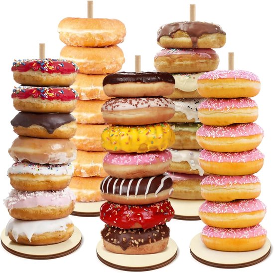 Donut Ständer Aus Holz Wiederverwendbar Abnehmbare Dessertpräsentation Donut Ständer Für Desserttische Bagel Präsentation Für Hochzeiten, Geburts