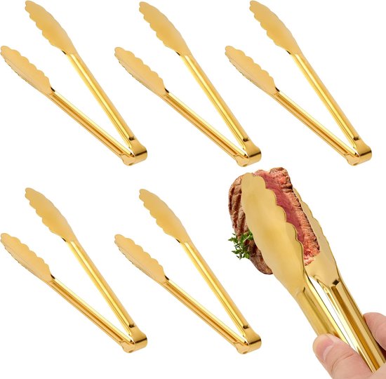 5 Teiliges Servierbesteck Salatzange Buffetzange Grillzange Lebensmittelklammer Edelstahl Lebensmittelzange Servierbesteck Für Buffets, Hochzeite
