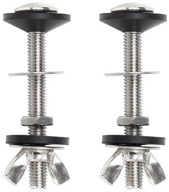 4 Teiliges Set Zur Reparatur Von Undichten Toilettenverschlüssen, Inklusive Toilettenschrauben Und Dichtungssatz, Befestigungsmaterial Für Die Bo