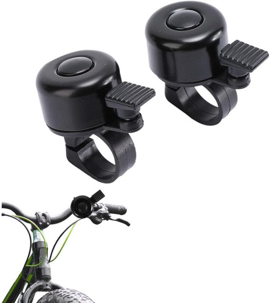 Stück Fahrradklingel Miniklingel Für Kinder Und Erwachsene Einfache Montage Robust Und Langlebig Schwarz 35 × 35 × 52 Mm Passend Für 22 Mm Lenker