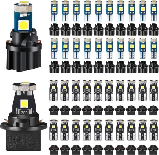 40 Stück, Für T5 Und T10 Led Armaturenbrettleuchten Mit Schwenksockel Ersatzbirnen Für Instrumententafel, Kombiinstrument, Innenraumbeleuchtung,