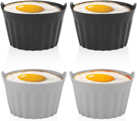 4er Set Silikon Muffinformen Antihaft Backformen Aus Silikon Cupcake Formen Wiederverwendbar Eierformen Für Die Heißluftfritteuse Backzubehör Für
