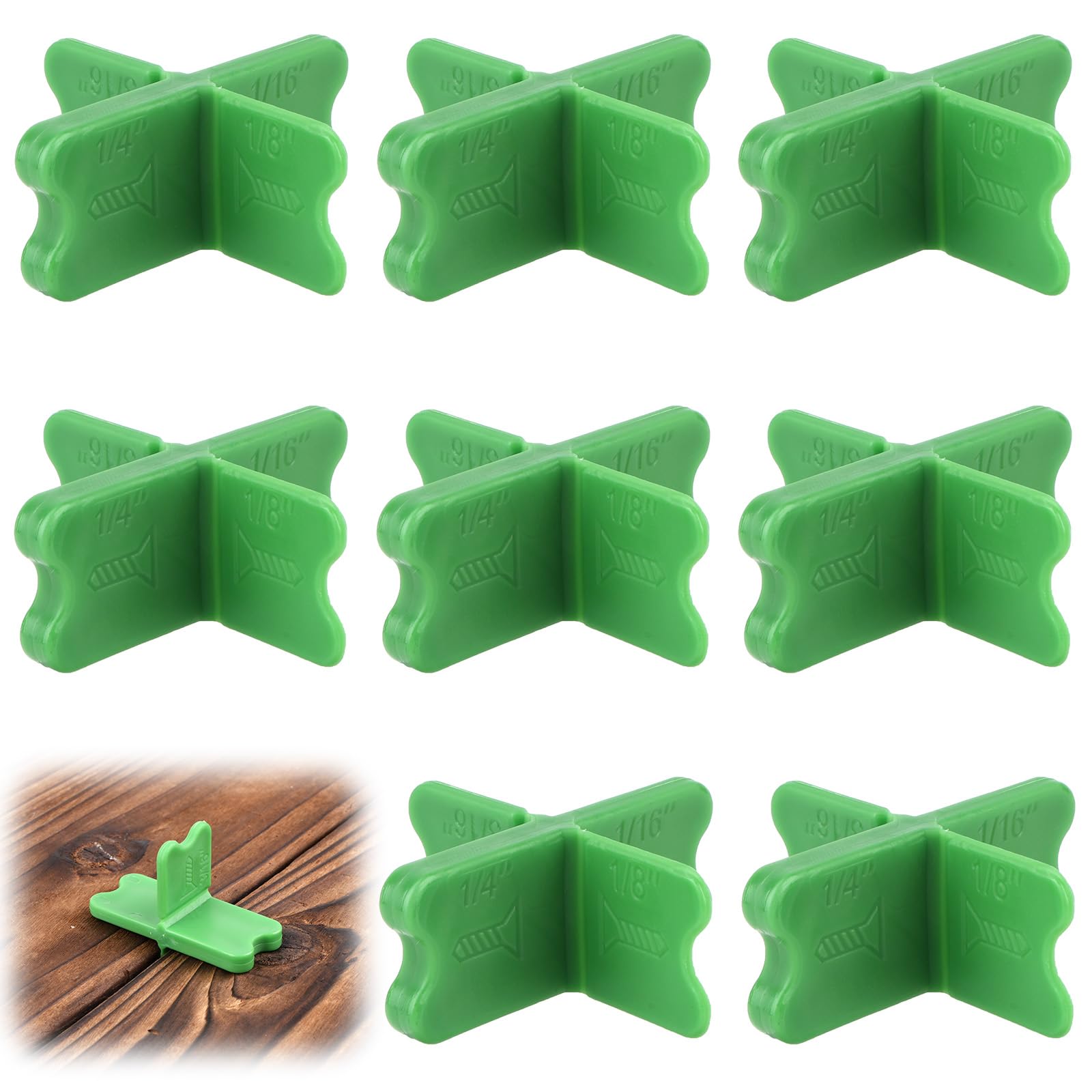 8-teiliges Terrassenabstandshalter-set Für 4 Verschiedene Dielenstärken, Abs-terrassendielenabstandshalter In Verschiedenen Größen, Robustes Kunststoff-terrassenabstandshalter Für Holz, Hartholz Und P