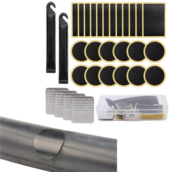 30 Teiliges Set Fahrradreparaturset Selbstklebende, Wasserdichte Schlauchflicken Mountainbike Reifenflicken Schnellreparatur Schwarz Für Mountain
