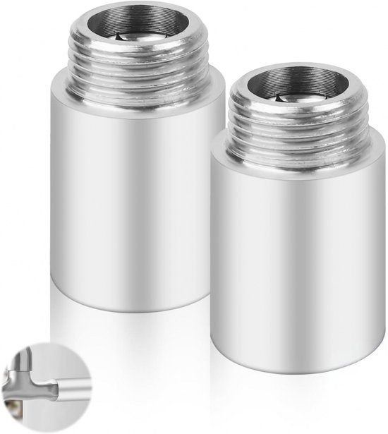 2 Stück Wasserhahnverlängerungen 40 Mm Edelstahlverlängerungen Für Duschkopfverlängerungen, Wasserhähne, Eckarmaturen Und Duschkopfverbinder