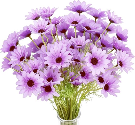Lila Künstlicher Blumenstrauß Mit 10 Teilen, Für Heimdekoration, Hobbyprojekte Und Partydekorationen