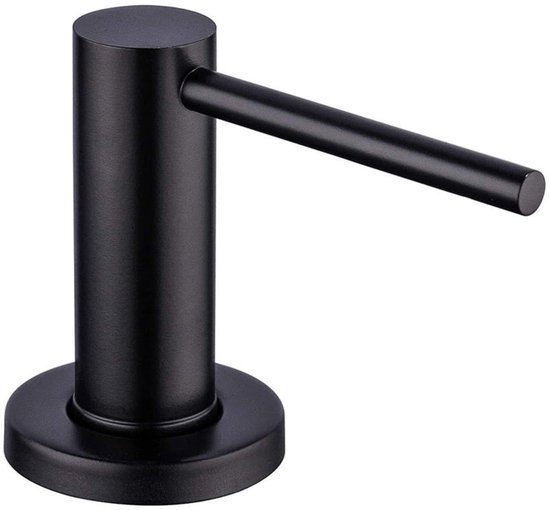 Seifenspender 500 Ml Edelstahl 304 360° Drehbar Langlebig Nachfüllbar Für Spülbeckenlöcher Mit 25 40 Mm Durchmesser Praktisch Schwarz 1 Stück