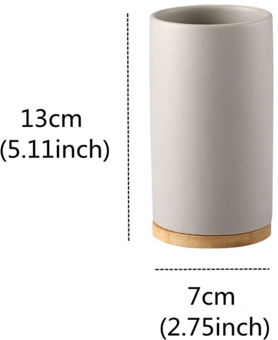 Keramik Zahnbürstenbecher Badezimmerhalter 400 Ml Weiß