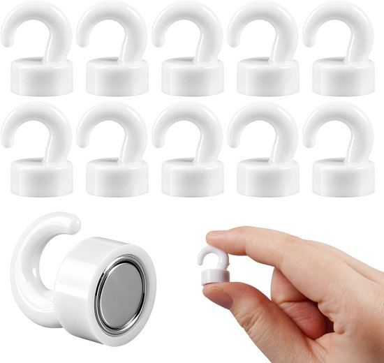 Set Mit 10 Kleinen, Starken Magnethaken (12 X 18 Mm) Für Zuhause, Schule Und Büro