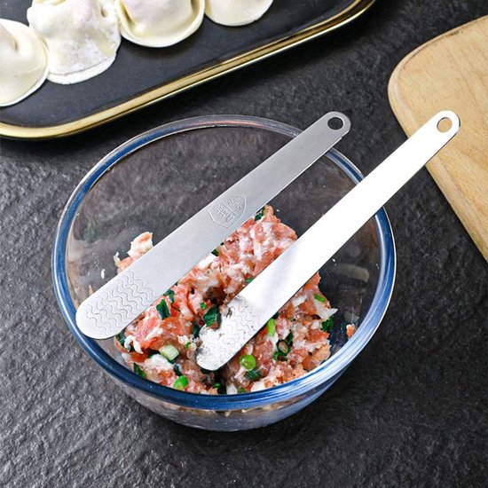 2 Edelstahllöffel Zum Füllen Von Teigtaschen Und Wan Tan, Zum Mischen Und Portionieren Von Füllungen, Küchenhelfer Für Haushalt Und Gastronomie,
