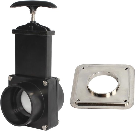 2er Pack Manuelles Absperrventil Aus Kunststoff, Campingzubehör, 63 Mm, Robustes Durchflussgehäuse Mit Metallgriff Für Wohnwagen, Anhänger Und Wo