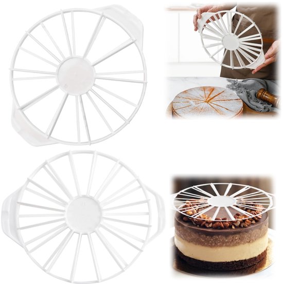 2 Teiliger Tortenteiler Tortenschneider Runder Tortenteiler Backwerkzeug Doppelseitiges Schneiden Für Kuchen, Teig Und Pudding (26,5 X 32,5 Cm We