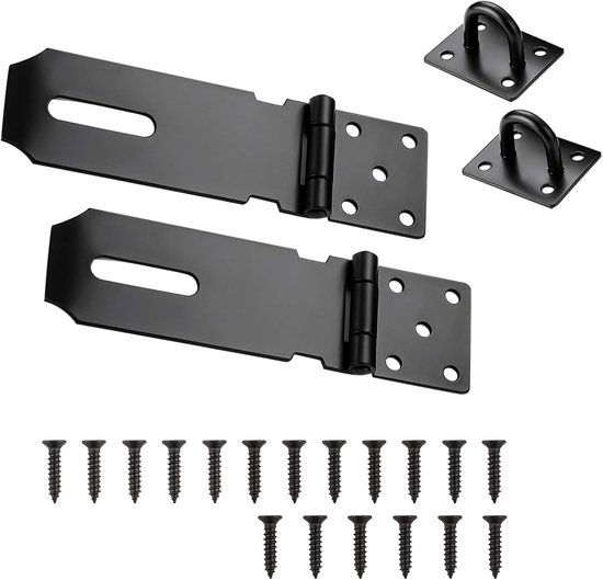 2er Pack 4 Zoll Vorhängeschlösser Türschloss Mit Riegel Torriegel Für Türriegelschlösser Aufputz Riegelschloss Türschloss Aus Edelstahl, Für Schi