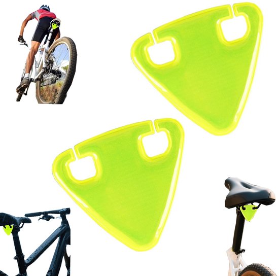 4 Stück Reflektierende Folie Fahrradreflektoren Fahrradzubehör Für Die Nacht Fahrradwarnschilder Dreieckiger Reflektor Für Fahrradsättel Oder Fah