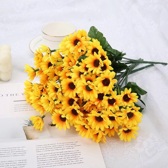 Künstlicher Sonnenblumenstrauß Realistisch Gelb 2 Stück