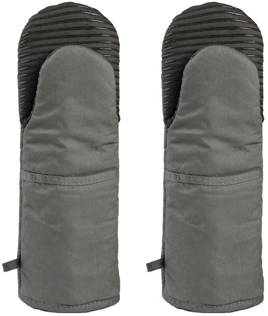 Paar Hitzebeständige Handschuhe Ofenhandschuhe Küchenhandschuhe Kochhandschuhe Wärmeisolierende Baumwollhandschuhe Extra Lang Rutschfest 15 X 35