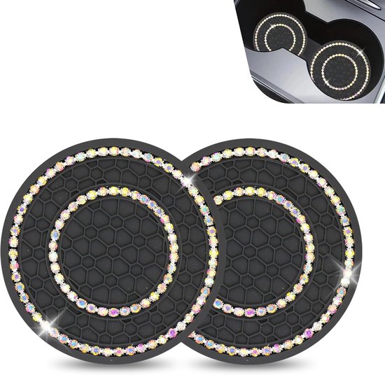 Auto Untersetzer 2 Stück Silikon Rutschfest Einsatz Für Getränkehalter 7 Cm × 7 Cm