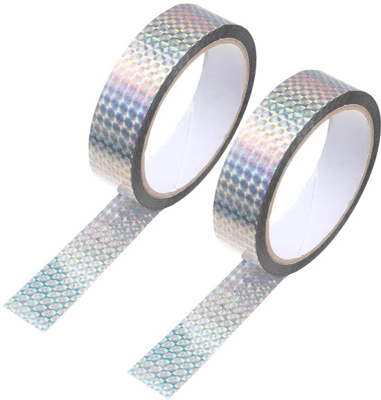 2 Rollen Hologramm Klebeband 2,5 Cm, 49 M Reflektierendes Klebeband Gegen Vögel Selbstklebendes Holografisches Abschreckungsband Zur Vogelabwehr