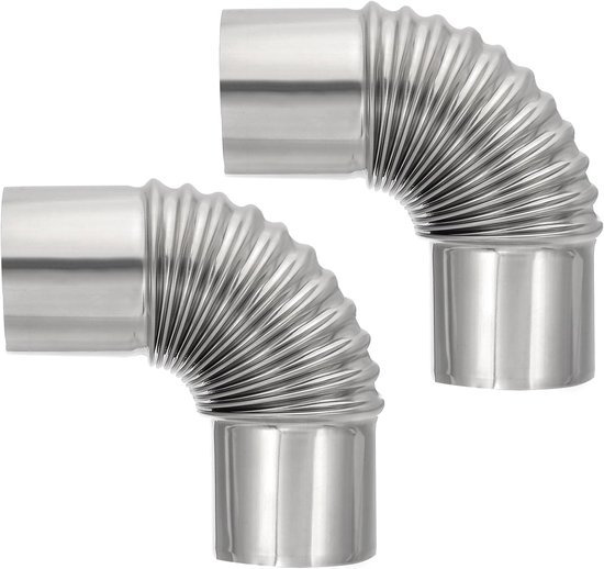 Ofenrohrbogen Aus Edelstahl 2 Stück 6 Cm Durchmesser