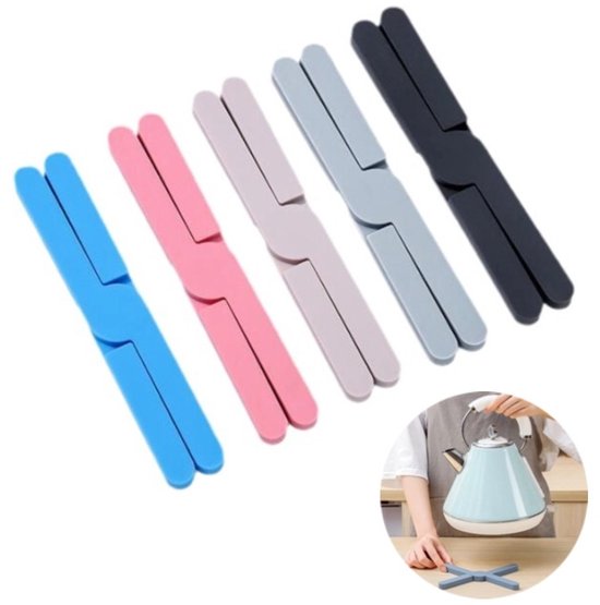 Silikon Backmatte 5 Teilig Hitzebeständige Untersetzer Faltbare Silikon Backmatte Antihaft Und Rutschfest Hitzebeständig Faltbar Silikonmatte Sch