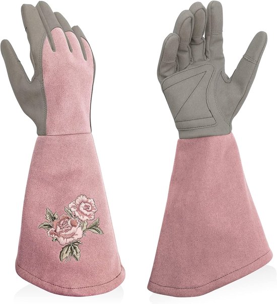 Gartenhandschuhe Für Damen Aus Kunstleder Mit Vollem Dornenschutz Lange Arbeitshandschuhe Mit Durchstichfestigkeit Für Die Gartenarbeit