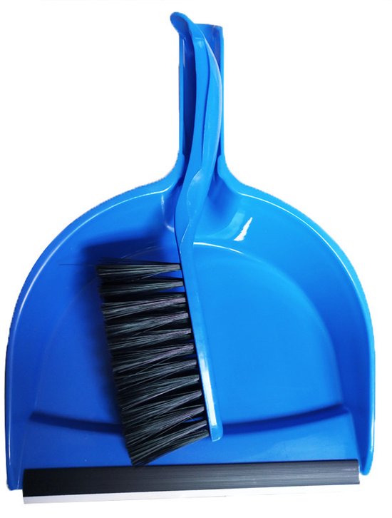 Kehrschaufel Und Besenset 2 Teilig Kunststoff Blau Haushaltsreinigung Gummierte Kante Für Einfaches Anheben Tragbar Und Ergonomisch Für Zuhause U