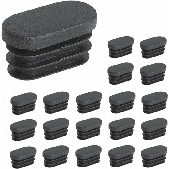 20 Stück Kunststoff Möbelfüße Ovale Stuhlfüße Kunststoff Möbelfüße Ovale Trampolinstuhlfüße 15 X 30 Mm