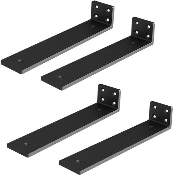 4 Teiliges Regalträger Set Robuste Wandhalterungen Verdeckte Regalträger Schweberegalträger Metallregalträger 4 Mm Dicke L Förmige Träger Für Wän