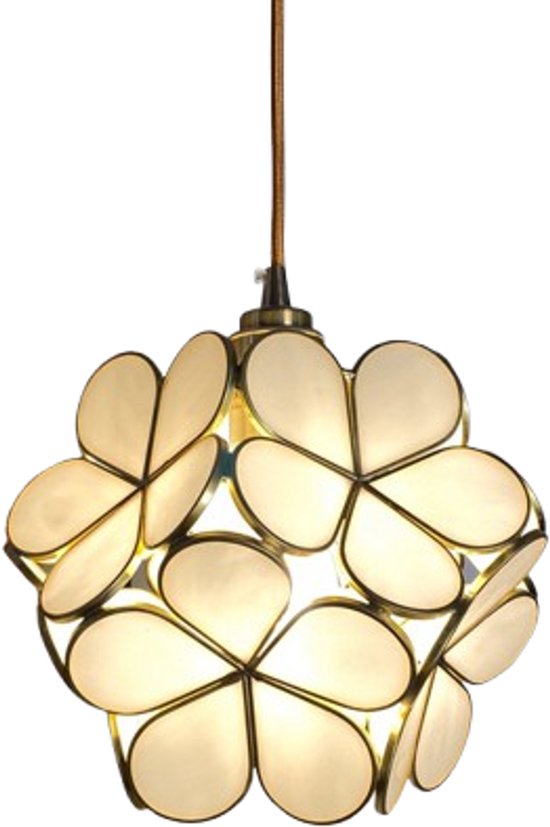 Tiffany Pendelleuchte Cremeweiß 21 Cm