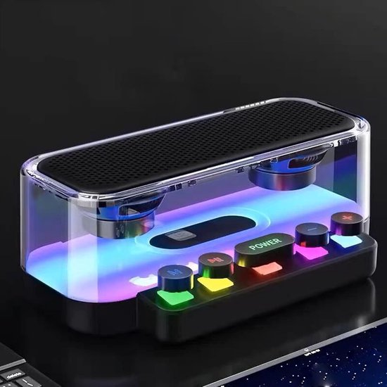 Bluetooth Lautsprecher Mit Rgb Beleuchtung Ipx5 Wasserabweisend + Mechanische Tasten Stereo Lautsprecher / Tragbarer Lautsprecher / Mobiles Audio