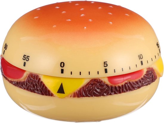 1 Stück Lustiger Hamburger Eieruhr 60 Minuten Küchentimer Im Tigerdesign