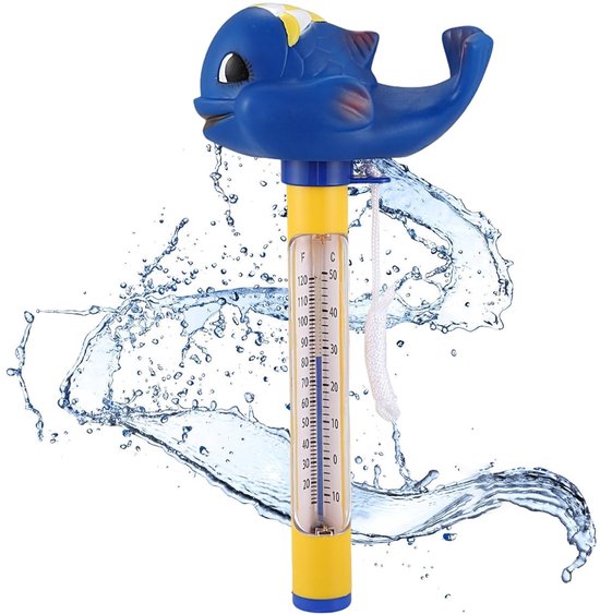 Schwimmendes Poolthermometer Im Niedlichen Wal Design