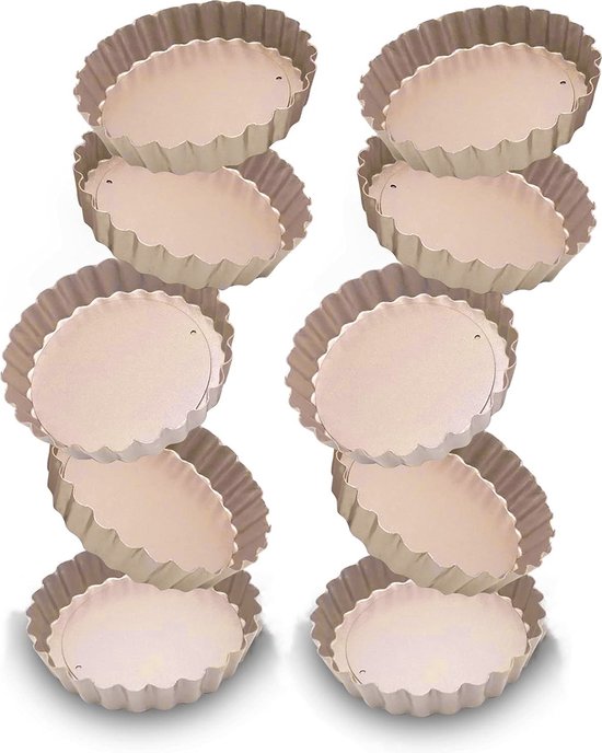 Quiche Formen 8 Teilig Metall Durchmesser 10 Cm Profi Quicheform Mit Herausnehmbarem Boden Backform Kuchenform Backblech Mit Herausnehmbarem Bode