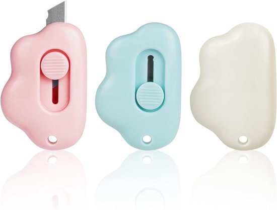 Einziehbares Universalmesser, Taschenmesser, Mini Boxöffner 3er Set