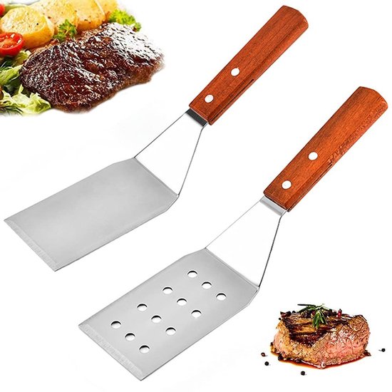 Dailygoods 2 Teiliges Edelstahl Spatelset Zum Grillen Und Servieren