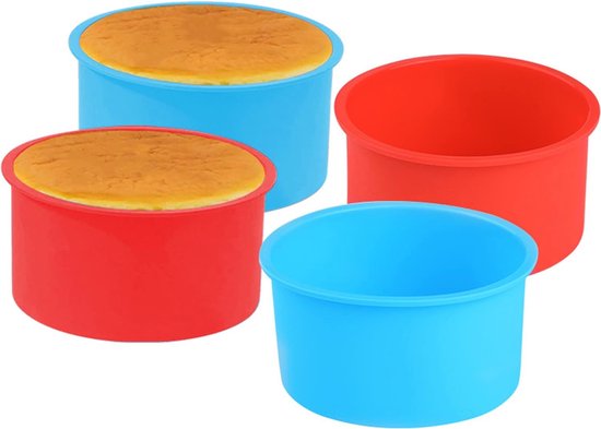 Mini Silikonformen Kuchenformen 4 Stück, 10 Cm Durchmesser, Für Kuchen Und Desserts