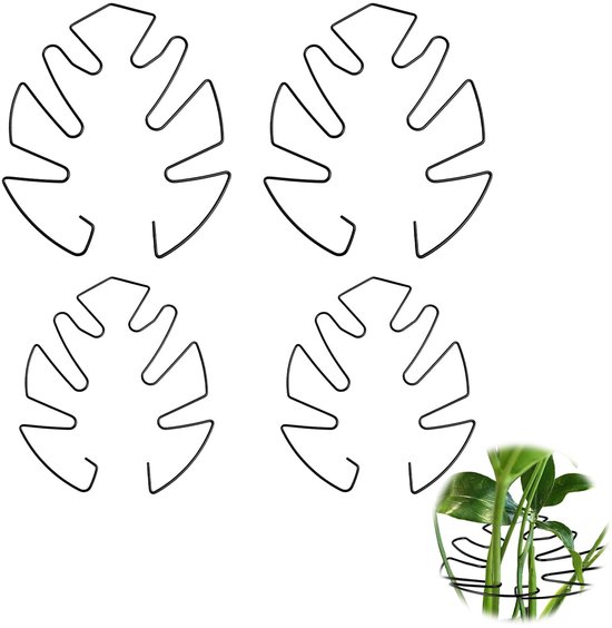 Dailygoods Monstera Stütze 4 Stück Rankhilfe Für Kletterpflanzen Edelstahl Pflanzenzubehör Gesamtmaße 19 × 17 × 1 Cm