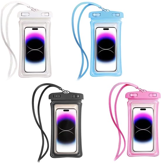 Dailygoods 4 Wasserdichte Handyhüllen Bis 7,2 Zoll Inklusive Kragen Und Clip