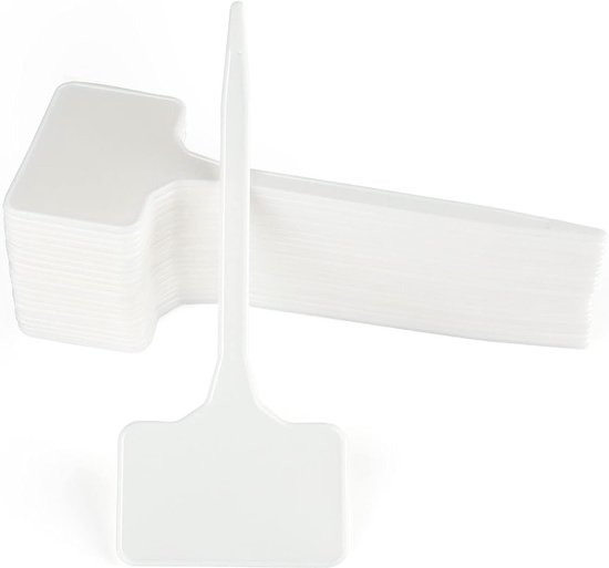 Pflanzenetiketten, 50 Stück Pflanzenstecker Pflanzenmarkierung Wetterfester Kunststoff 15 Cm Länge Weiß