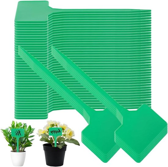 T Förmige Pflanzenetiketten Gartenmarkierungsstäbe Pflanzenkennzeichnung Wasserfester Kunststoff 14,7 X 5,5 Cm Weiß