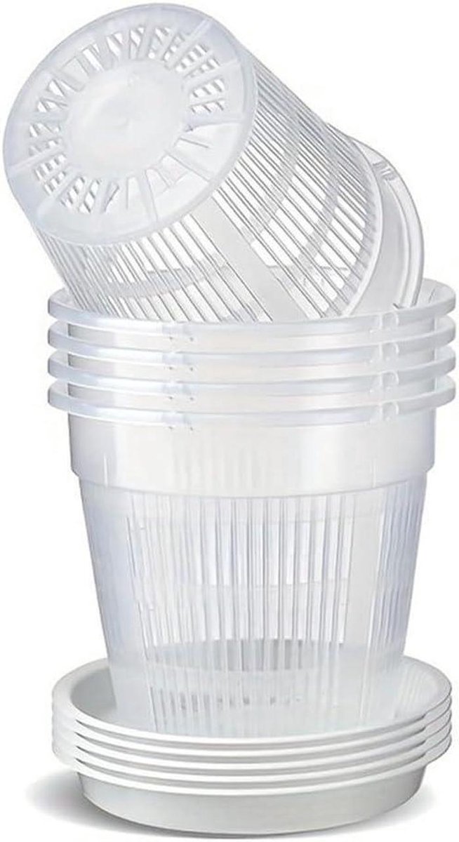 Orchideentöpfe Blumentöpfe Gesundes Wurzelwachstum Optimale Drainage 16 Cm Transparent