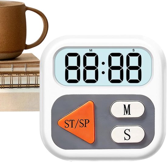 Digitaler Küchentimer Lcd Anzeige Kochen Und Backen Lautloser Vibrationsalarm 7 X 7 X 2 Cm Schwarz