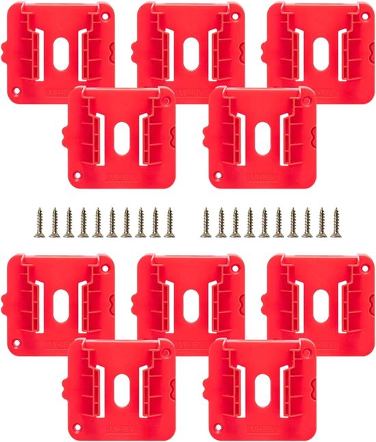 10/5 Teiliges Set 18v Batteriehalterungen Batterien Sicher Präsentieren Und Organisieren