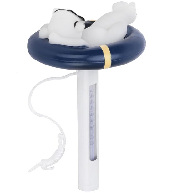 Schwimmendes Wasserthermometer Pool Temperaturmesser Wassertemperatur Messen Niedliches Bärenmotiv 21 Cm Gelb