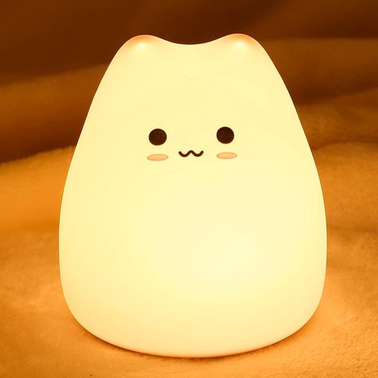 Nachtlicht Für Kinder Silikon Nachtlicht Baby Nachtlicht Kawaii Katzenlampe Led Nachtlicht 7 Farben Batteriebetriebenes Nachtlicht Sanftes Licht