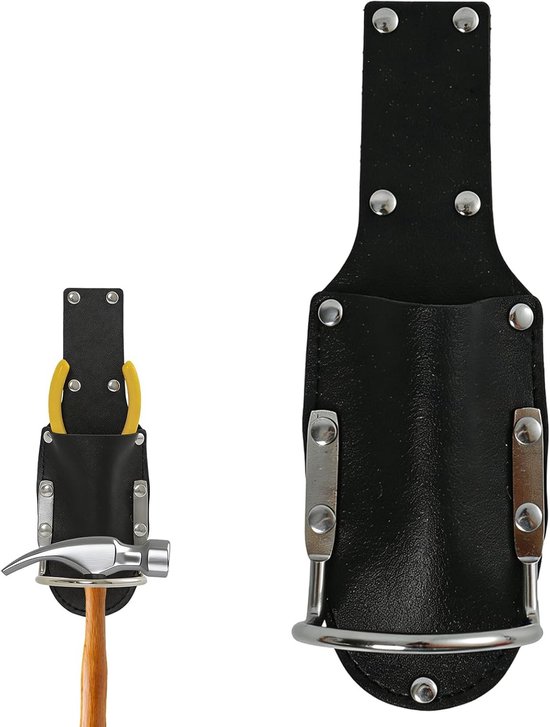 Hammerhalter Gürtel Werkzeugtasche Dachdeckerarbeiten Edelstahl Nylon 20 X 7 X 2,8 Cm Schwarz
