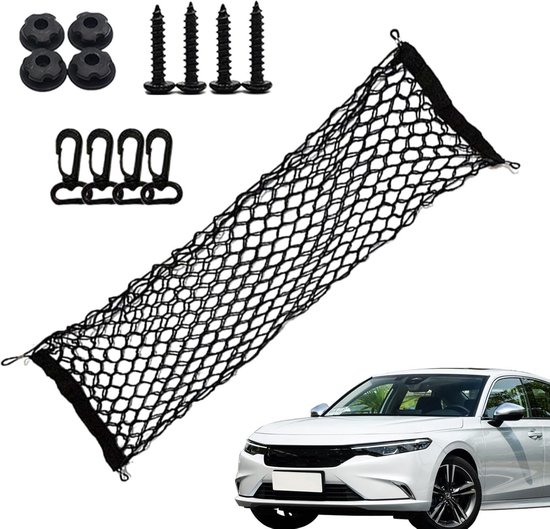 Kofferraum Organizer Netz Aufbewahrungsnetz Fürs Auto Universell Passend 90 X 30 Cm Schwarz